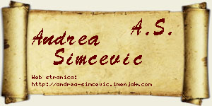 Andrea Simčević vizit kartica